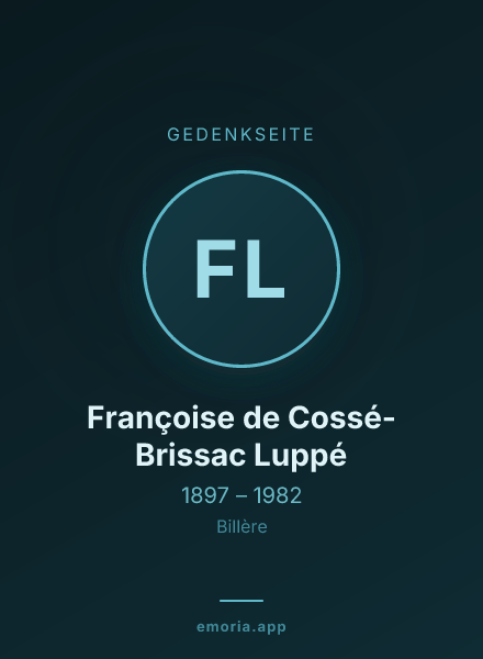 Gedenkportrait von Françoise de Cossé-Brissac Luppé