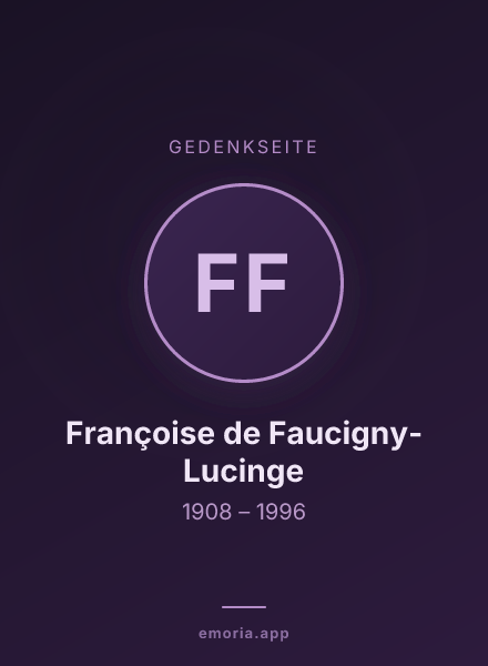 Gedenkportrait von Françoise de Faucigny-Lucinge
