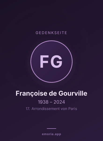 Gedenkportrait von Françoise de Gourville