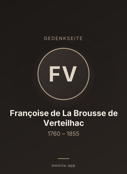 Gedenkportrait von Françoise de La Brousse de Verteilhac