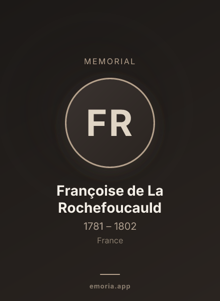 Memorial portrait of Françoise de La Rochefoucauld