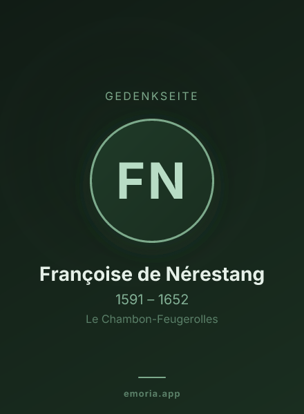 Gedenkportrait von Françoise de Nérestang