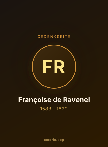 Gedenkportrait von Françoise de Ravenel