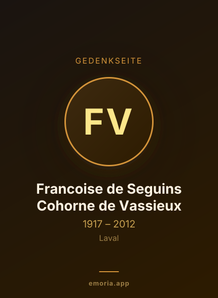Gedenkportrait von Francoise de Seguins Cohorne de Vassieux
