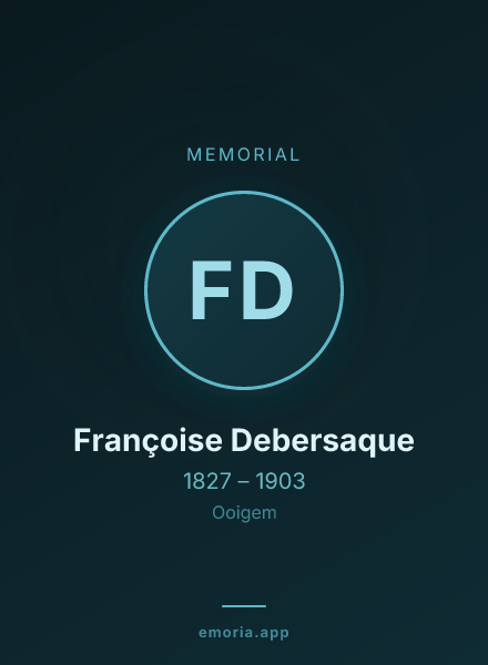 Memorial portrait of Françoise Debersaque