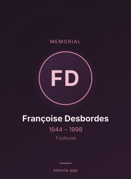 Memorial portrait of Françoise Desbordes