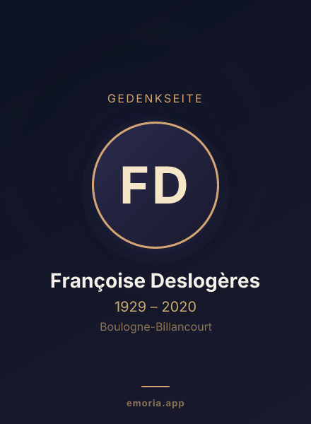 Gedenkportrait von Françoise Deslogères