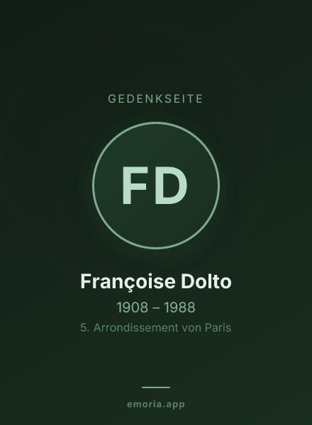 Gedenkportrait von Françoise Dolto