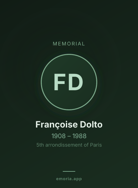 Memorial portrait of Françoise Dolto