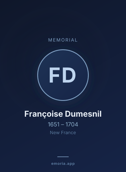 Memorial portrait of Françoise Dumesnil