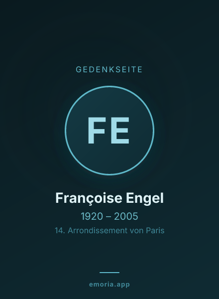 Gedenkportrait von Françoise Engel