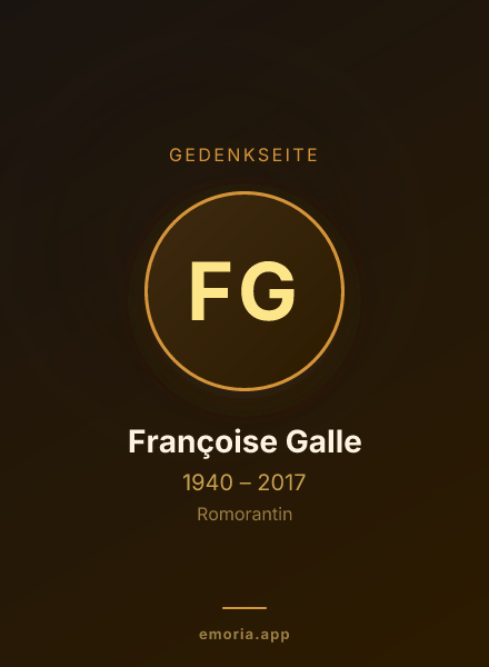 Gedenkportrait von Françoise Galle