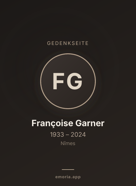 Gedenkportrait von Françoise Garner