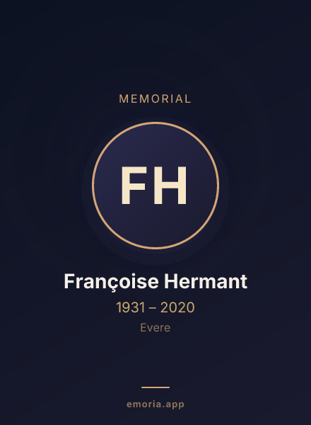Memorial portrait of Françoise Hermant