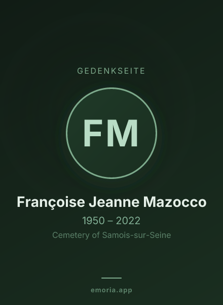 Gedenkportrait von Françoise Jeanne Mazocco