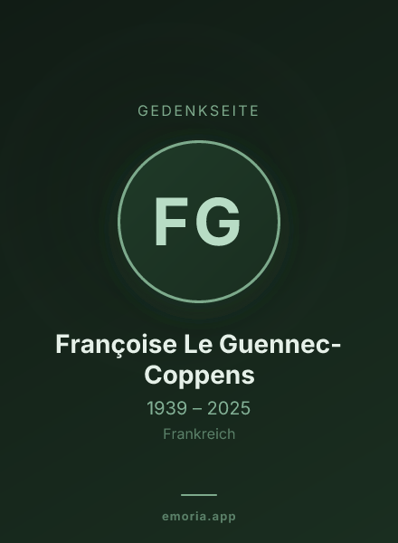 Gedenkportrait von Françoise Le Guennec-Coppens