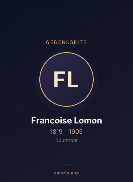 Gedenkportrait von Françoise Lomon