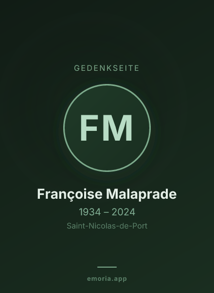 Gedenkportrait von Françoise Malaprade
