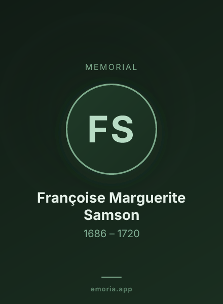 Memorial portrait of Françoise Marguerite Samson