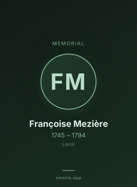 Memorial portrait of Françoise Mezière
