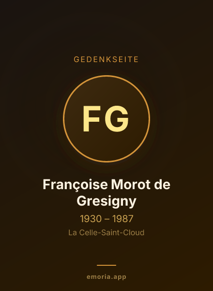 Gedenkportrait von Françoise Morot de Gresigny
