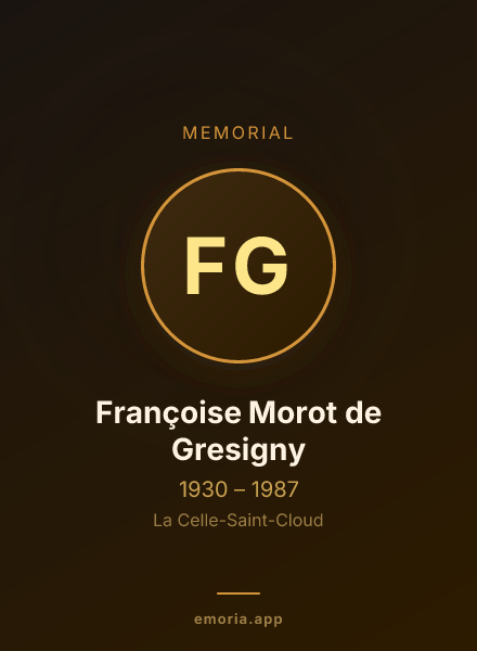 Memorial portrait of Françoise Morot de Gresigny