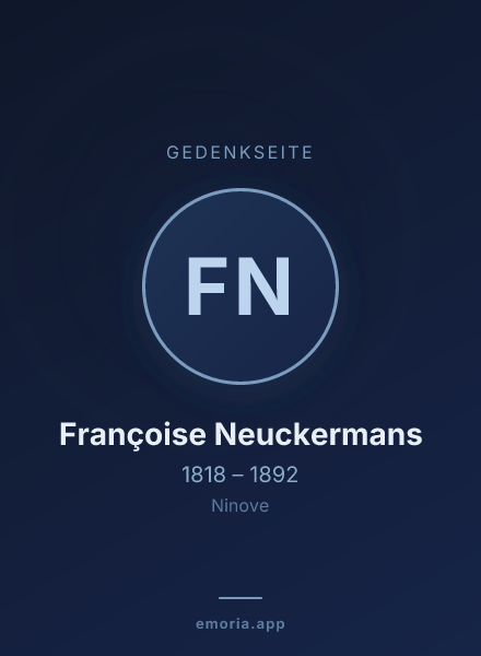 Gedenkportrait von Françoise Neuckermans