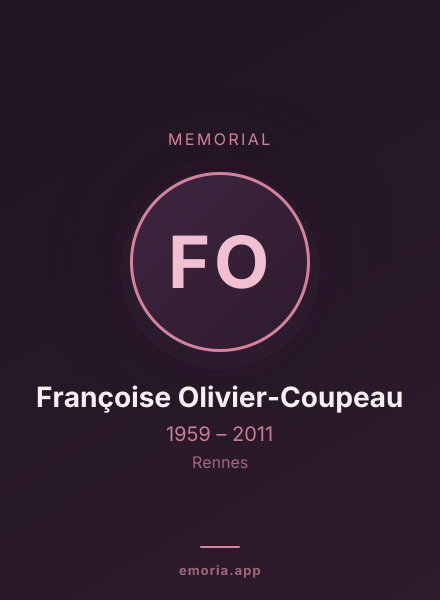 Memorial portrait of Françoise Olivier-Coupeau