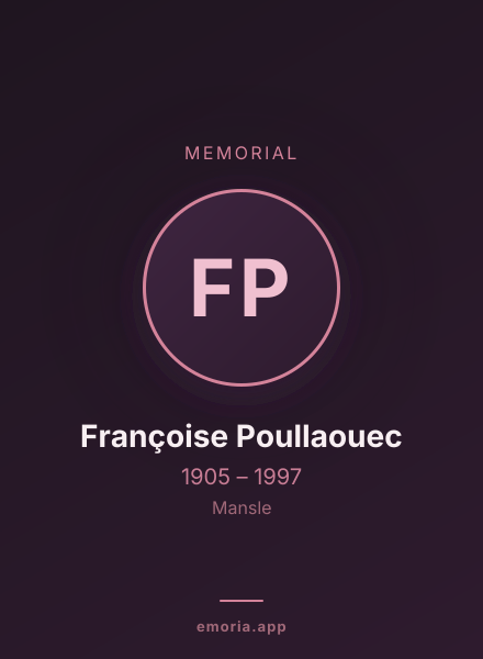 Memorial portrait of Françoise Poullaouec