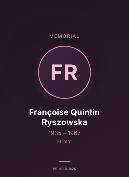 Memorial portrait of Françoise Quintin Ryszowska