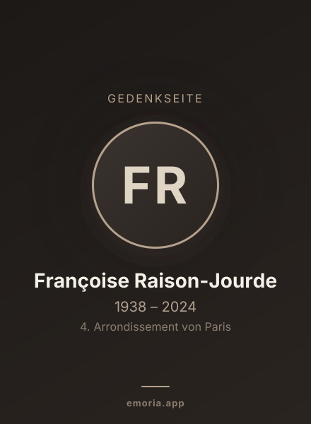 Gedenkportrait von Françoise Raison-Jourde