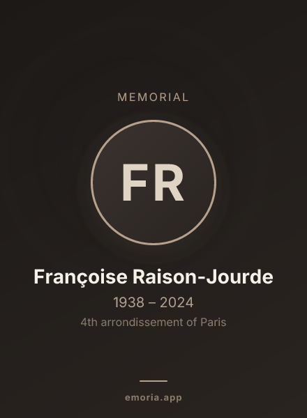 Memorial portrait of Françoise Raison-Jourde