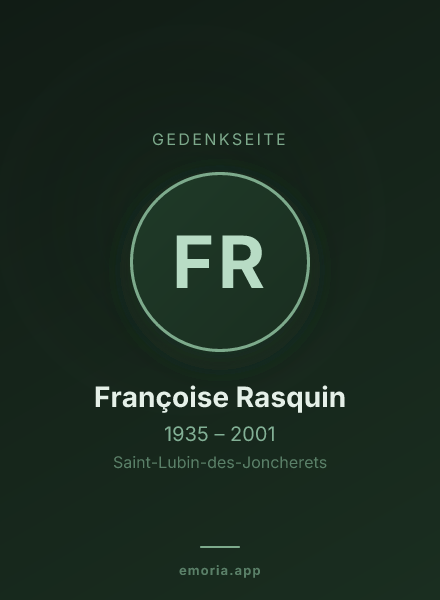 Gedenkportrait von Françoise Rasquin