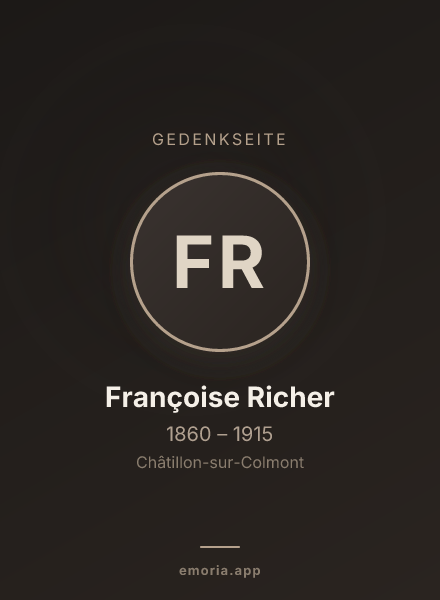 Gedenkportrait von Françoise Richer