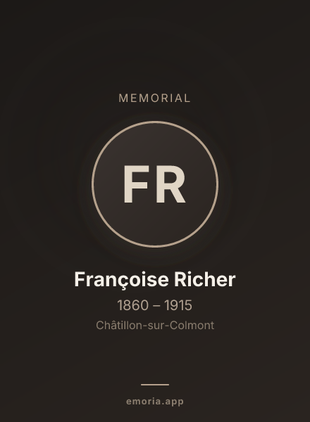 Memorial portrait of Françoise Richer