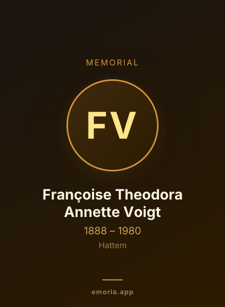 Memorial portrait of Françoise Theodora Annette Voigt