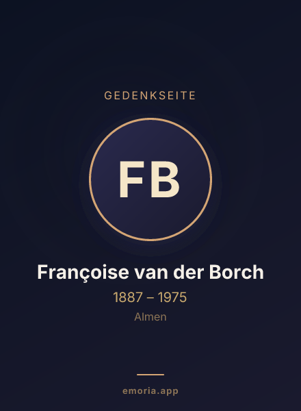 Gedenkportrait von Françoise van der Borch