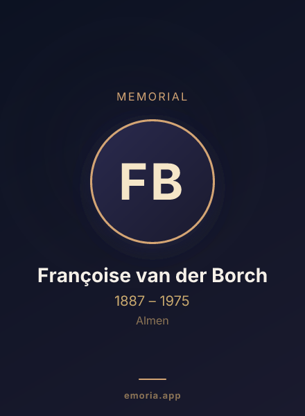 Memorial portrait of Françoise van der Borch