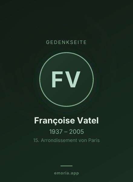 Gedenkportrait von Françoise Vatel