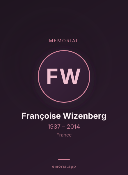 Memorial portrait of Françoise Wizenberg