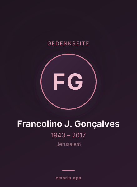 Gedenkportrait von Francolino J. Gonçalves