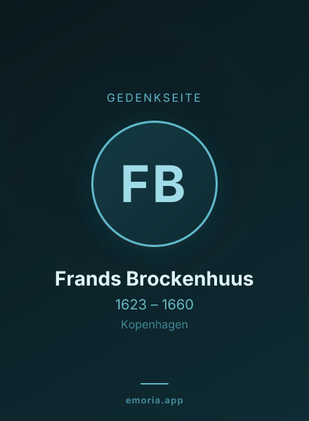 Gedenkportrait von Frands Brockenhuus