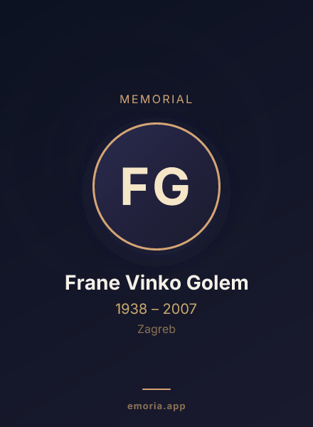 Memorial portrait of Frane Vinko Golem