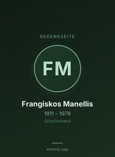 Gedenkportrait von Frangiskos Manellis