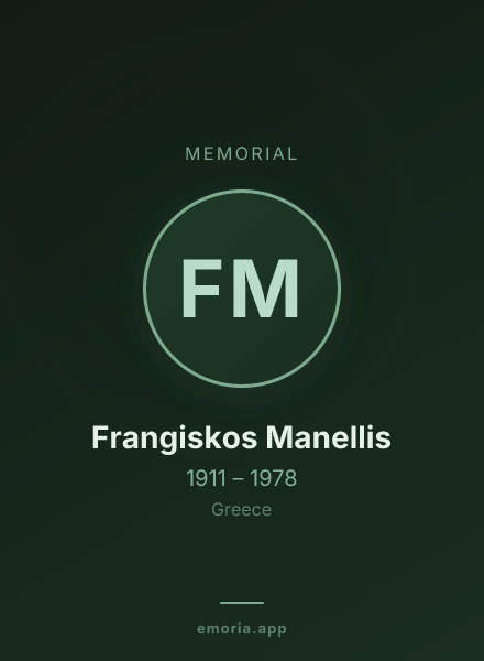 Memorial portrait of Frangiskos Manellis