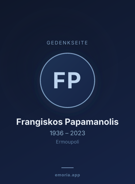Gedenkportrait von Frangiskos Papamanolis