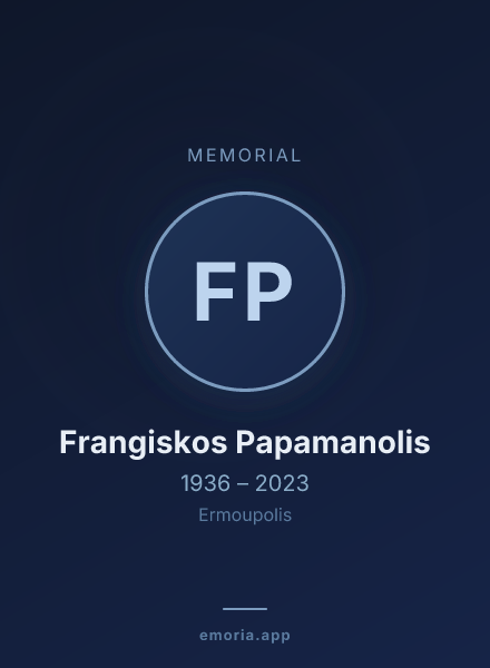 Memorial portrait of Frangiskos Papamanolis