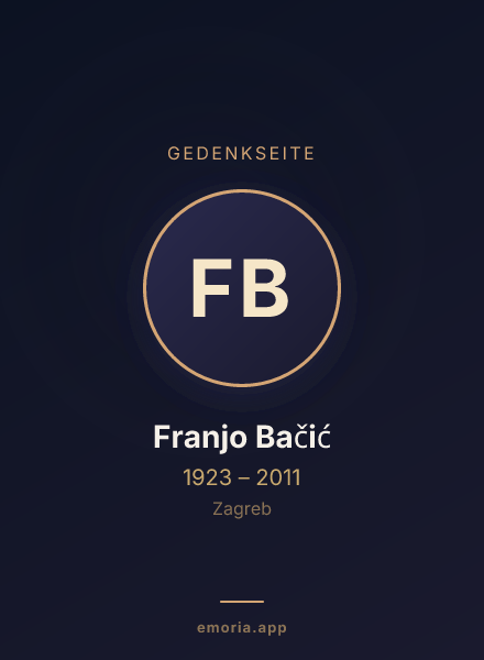 Gedenkportrait von Franjo Bačić