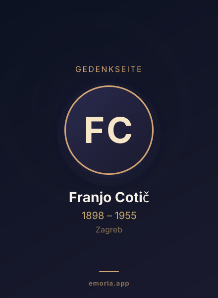 Gedenkportrait von Franjo Cotič