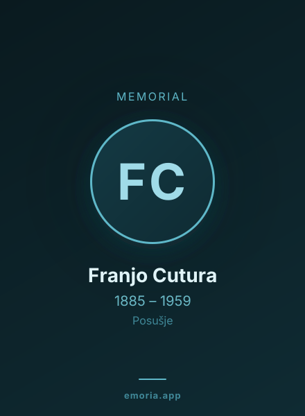 Memorial portrait of Franjo Cutura